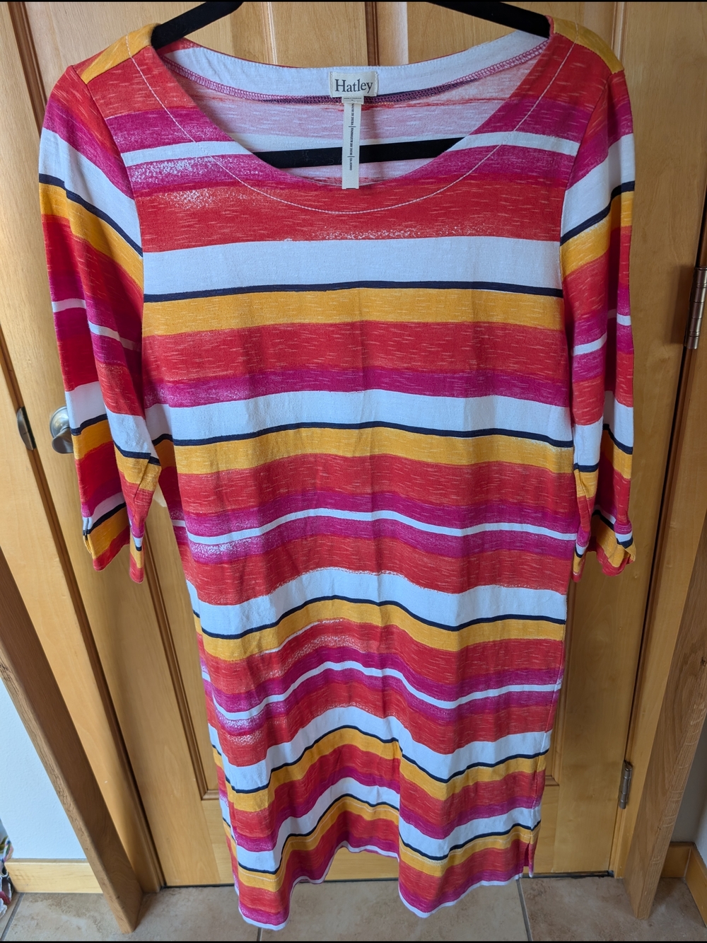 Hatley Women's Striped Midi Dress — Pink, Red, Yellow & White